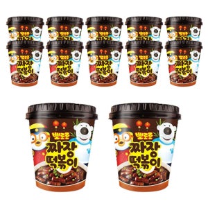 에스제이서진 뽀로로 짜장 컵 떡볶이 110g 12개 어린이 간식