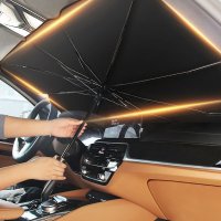 구디푸디 차량용 햇빛가리개 우산형 가림막 파우치 포함