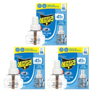 에프킬라 리퀴드 교체용 무향 리필 45일 3개 전자 모기약 모기향