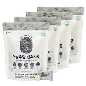 오늘우림 만능 코인 육수 자연 한알 고체 동전 한우사골 500g 100정(25정X4개)