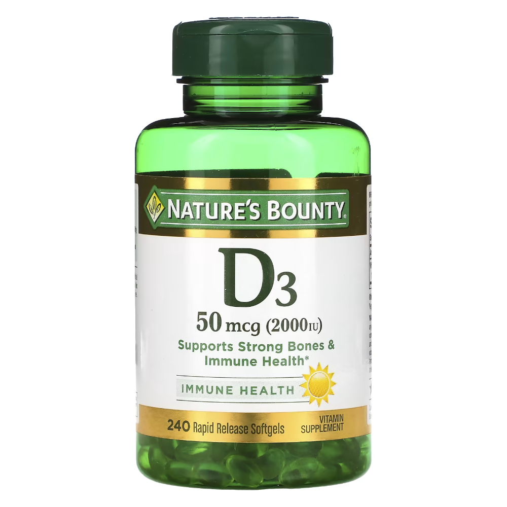 <b>네이처스 바운티 비타민D3</b> 50mcg 2000IU 240소프트젤