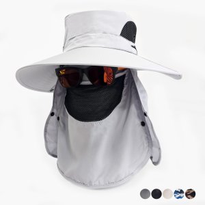 낚시모자 자외선차단 햇빛가리개 사파리 캠핑 등산 텃밭 농모 여름 모자 썬캡 3in1