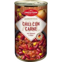 독일 드라이스턴 DREISTERN Chili con Carne 콩과 옥수수를 넣은 칠리 콘 카르네 매운 스튜 1.2kg