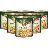 독일 부스 Buss Hühner suppe 클래 콜낄리에 파스타 치킨 수프 스튜 통조림 6캔x800g