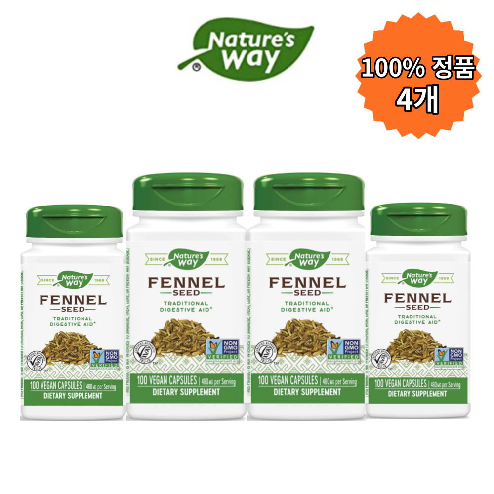 네이쳐스웨이 회향 씨 펜넬 씨드 480 mg 100 베지캡슐 Fennel 4개