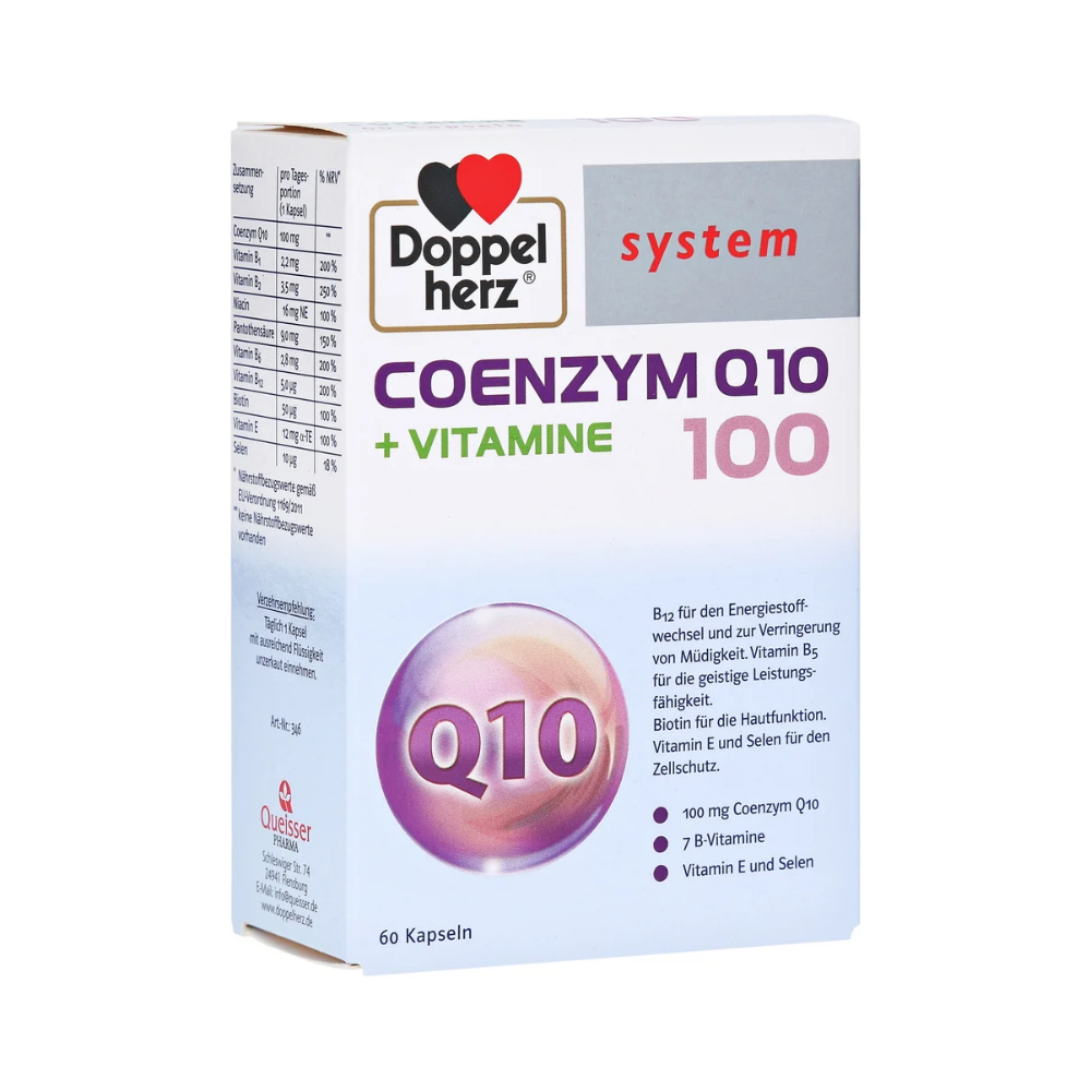 <b>도펠헤르츠</b> 시스템 코엔자임 Q10 100mg+비타민 캡슐 60개입 <b>DOPPELHERZ</b>