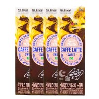 노브랜드 산토스 리얼밀크 카페라떼 스위트 950ml x 4