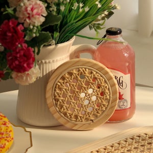 DIY 라탄 케인 컵받침 2개 만들기 키트 티코스터 만들기