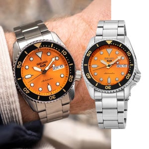 세이코5 스포츠 38mm SRPK35K1 SKX 미디 오렌지 오토매틱 백화점AS