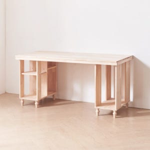 미젠시아 61052 고무나무 수납형 책상 세트 1500