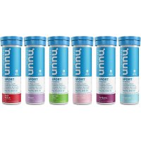 Nuun Sport Electrolyte Drink Tablets 눈 이온 음료 발포 타블렛 6가지맛 총 330g(1팩당 55g) 10개입 6팩