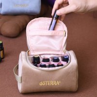 Doterra 에센셜 아로마 오일 케이스 보관함 병 보관 가방 대용량 휴대용 봉제 핸드백 화장품 15ml-37498