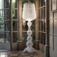 이탈리아 디자인 Kartell 가부키 테이블 램프 아크릴 책상 조명 아트 장식 LED 스탠딩 라이트 거실 침실 할로우 플로어