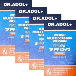 닥터아돌 아이오딘 멀티비타민 미네랄 우먼 900mg x 60정 x 4박스 4개월분