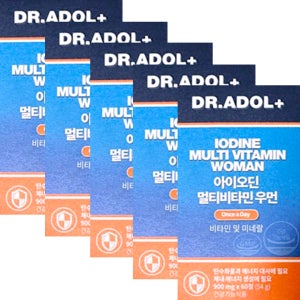 닥터아돌 아이오딘 멀티비타민 미네랄 우먼 900mg x 60정 x 5박스 5개월분