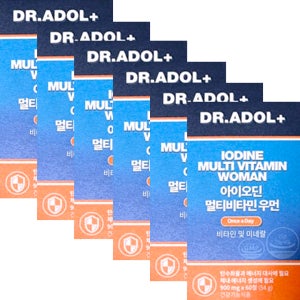 닥터아돌 아이오딘 멀티비타민 미네랄 우먼 900mg x 60정 x 6박스 6개월분