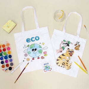 파코파코 친환경 타이백 컬러링 가방 호작도 화접도 미술수업 창의수업 전통만들기