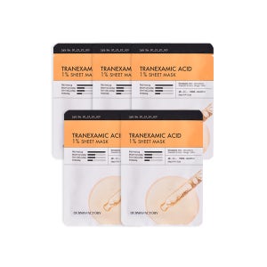[비건인증] 더마팩토리 트라넥삼산 1% 시트 마스크 (기미 마스크) 23ml 5개 SET /기미케어 잡티케어 미백케어 톤케어 맑은피부 피부생기 투명한피부 화이트닝