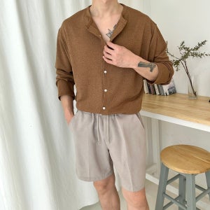 남자 여름 긴팔 니트 남녀공용 커플 린넨니트 간절기 장마 여름휴가