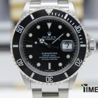 ROLEX 롤렉스 서브마리너 시계 블랙 데이트 16610 스틸