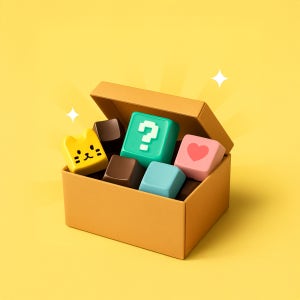 사오파오 랜덤박스 가챠 키캡 아울렛 흐린눈 킵고잉