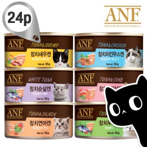 ANF 고양이 간식 캔 6종콤보, 95g, 24개