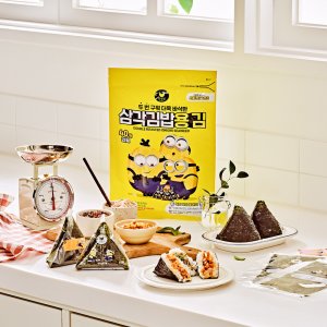[만전김] 미니언즈 삼각김밥김 리필용 40매 48g, 3개