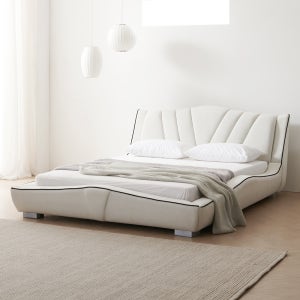 다이브 퀸 사이즈 침대 신혼침대 혼수 저상형 가죽 아쿠아패브릭