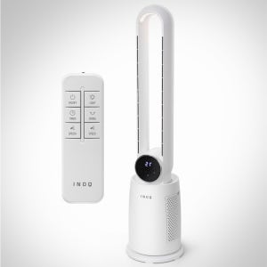 이노크아든 타워팬 리모컨 날개없는 선풍기 무소음 저전력 무풍 아기 가정용 거실 서큘레이터