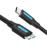 벤션 USB C타입 to MicroB 외장하드 케이블 연결선 0.5m 삼성 씨게이트 WD