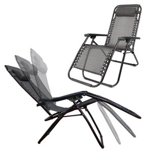 접이식 의자 침대형 야외 의자 캠핑 방수 강철 프레임 통풍 무중력 체어