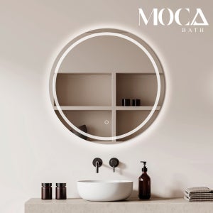 모카바스 LED 화장실 거실 인테리어 욕실 루미나 원형 LED 라인 직접 간접 조명 거울
