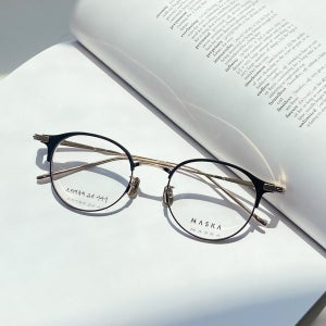 마스카 프리 디코드 N2 01Bb 블랙 골드 하금테 티타늄 안경