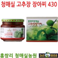 홍쌍리 매실 장아찌 430g 1병 청매실 고추장 명인 절임 반찬 전통 발효 절임 피클 청