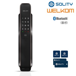 솔리티 웰콤 푸시풀도어록 [설치포함] WP-3500 카드키4개 번호키 현관문 디지털도어락