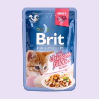 브릿 프리미엄 캣 파우치 치킨 키튼 85g 어린 고양이 주식 습식사료