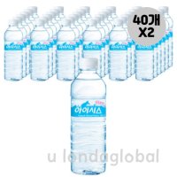 아이시스 학교용 행사용 사무실 생수 500ml 40개 X 2