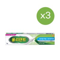 GSK 폴리덴트 의치부착제 내추럴 무향 70g x3