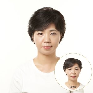 인모 볼륨업 하드망 탑피스 내츄럴 펌 스타일 핸드메이드 M사이즈 005 정수리 부분가발