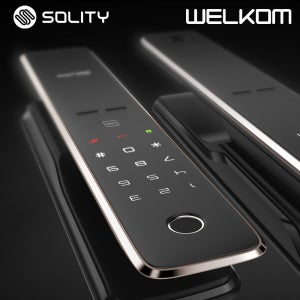솔리티 지문인식 디지털 도어락 [설치포함] WP-4500B 카드키2개 번호키 현관문도어락