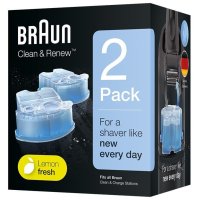 Braun Clean & Renew CCR 2 브라운 클린 앤 리뉴 전기 면도기 교체용 카트리지 세정제