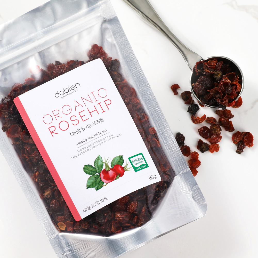 다비앙 유기농 <b>로즈힙</b> 차 리필팩 80g