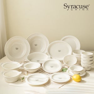 시라쿠스 뉴욕 크림화이트 4인 그릇세트 23P 신혼부부 집들이선물 커플 홈세트