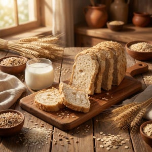 쌀 오곡현미 비건 오트밀식빵 귀리 저당 무설탕 무첨가 온가족 식사 빵 VEGAN BREAD