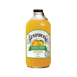 분다버그 탄산음료 트로피칼망고 375ml 병 12개 1박스