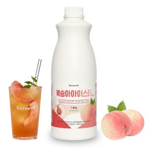 엔칸토 복숭아아이스티 음료 베이스 (1.8kg) 농축원액 에이드 업소용 대용량 카페 QTY(1.8KG)13340