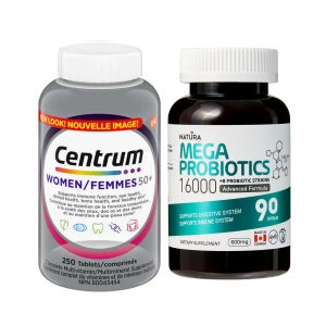 센트룸 실버 우먼 멀티비타민 250정 네츄라 유산균 90캡슐