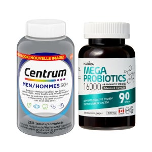 센트룸 실버 맨 멀티비타민 250정 네츄라 유산균 90캡슐