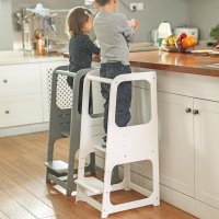 아기러닝타워 식탁 발판 돌아기 의자 발받침 높이조절 세면대 단계