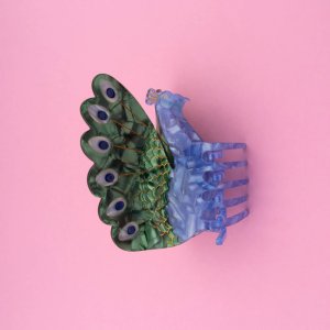 [COUCOU SUZETTE] Peacock hair claw 공작새 헤어 집게핀_쿠쿠수제뜨